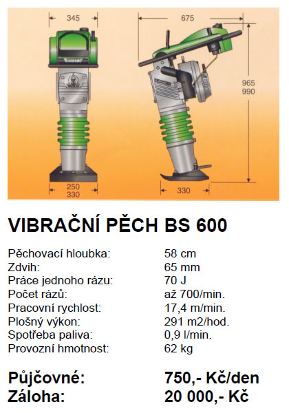 Vibrační pěch BS 600