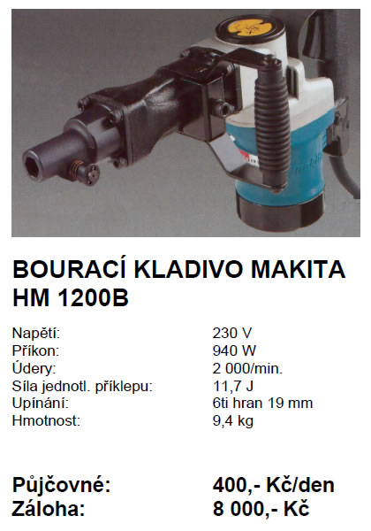 Bourac kladivo MAKITA HM 1200B