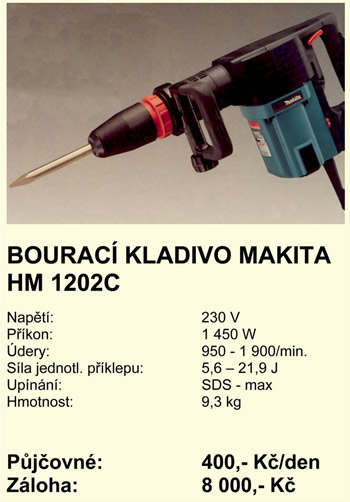 Bourac kladivo MAKITA HM 1202C