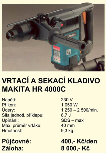 Vrtac a sekac kladivo MAKITA HR 4000C