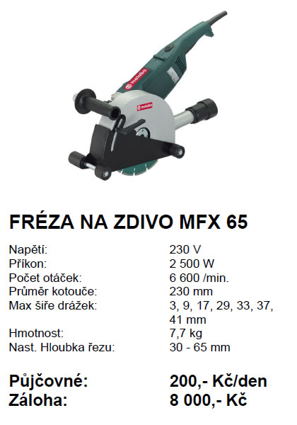 Frza na zdivo MFX 65