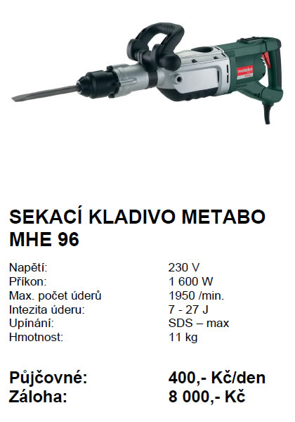 Sekac kladivo METABO MHE 96