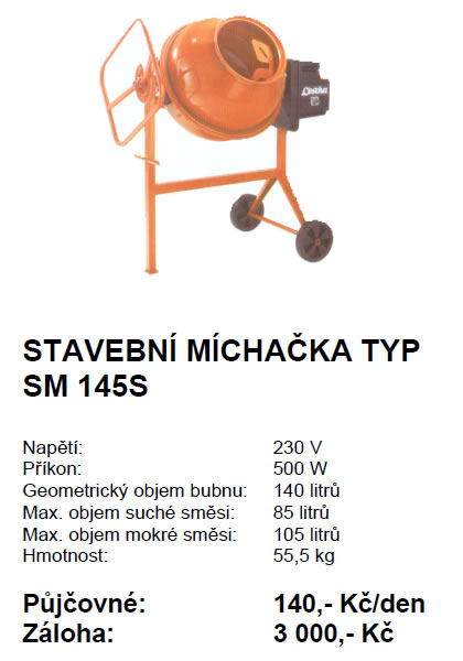 Stavebn mchaka typ SM 145S